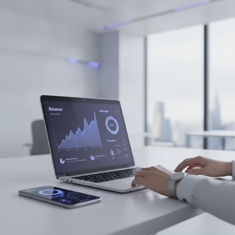 real-time AI market signals dashboard with live trend chart and confidence levels